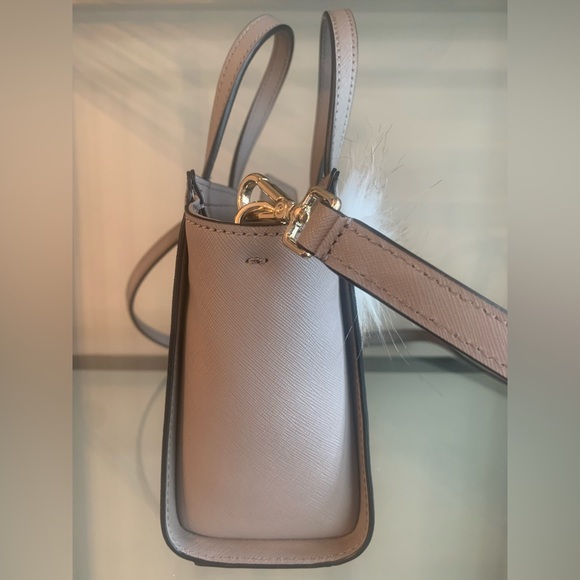 Kate Spade Mini Hadley Starbright Owl Tote Crossbody Saffiano Leather Gray - Picture 4 of 10